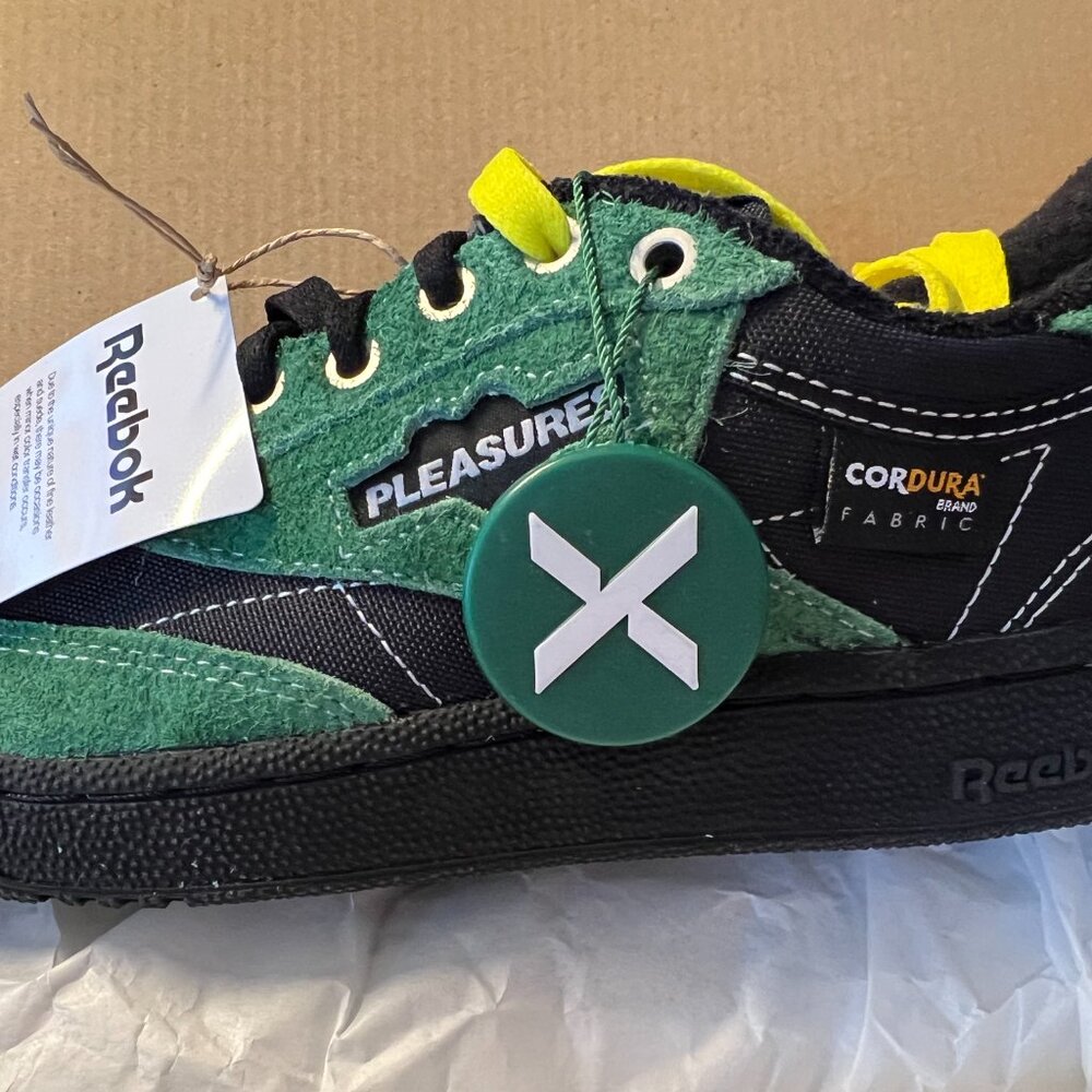 Reebok Club C 85 Pleasures Black Pine Green Black NIB W 6 M 4.5